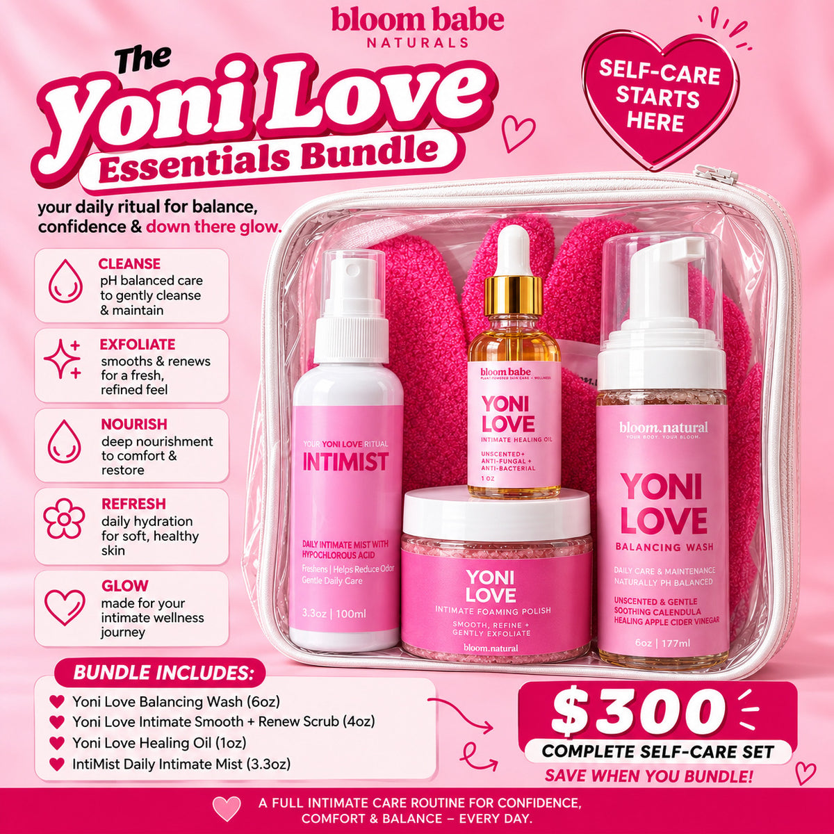 Yoni Love Intimate Essentials Bundle