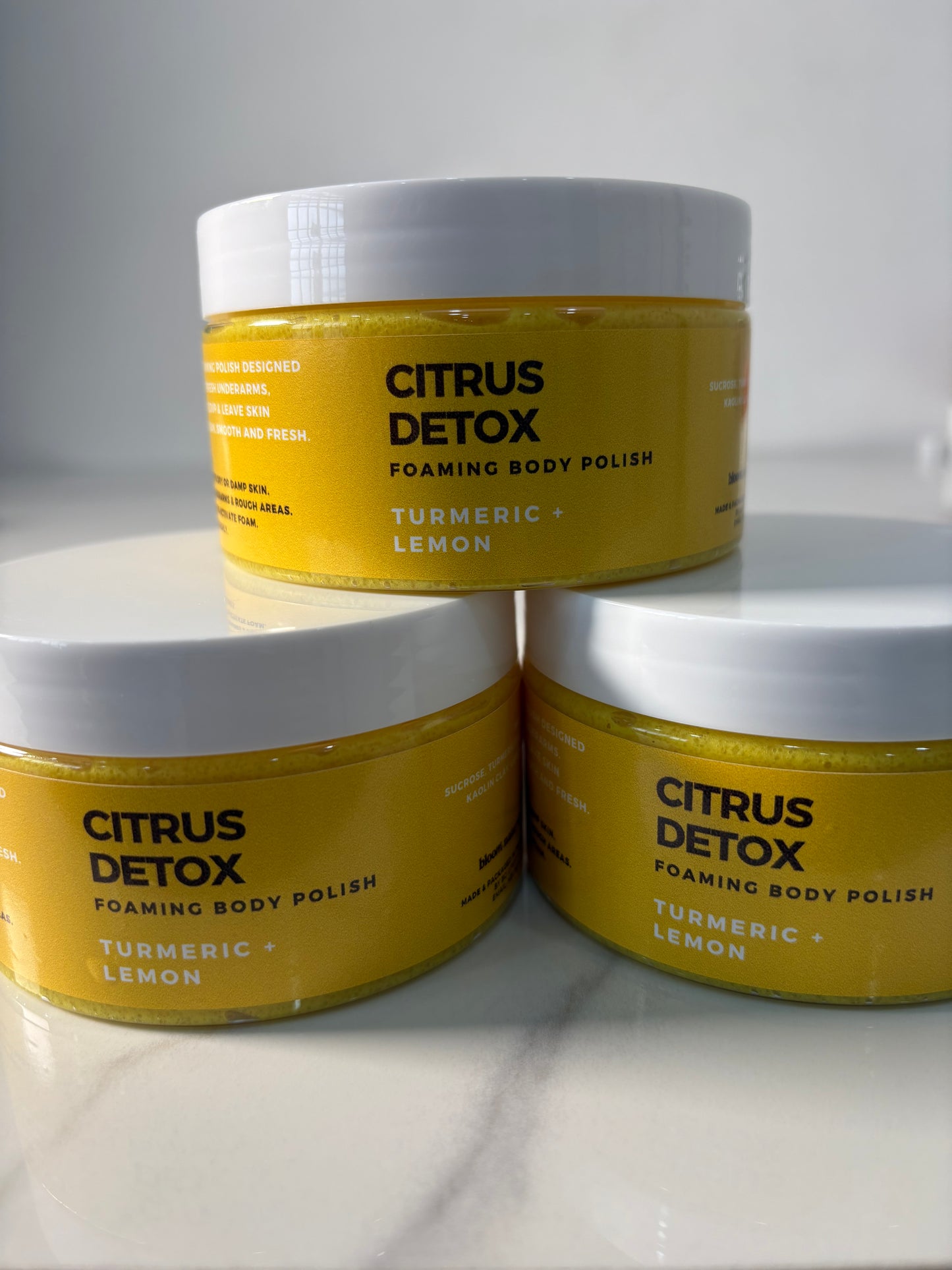 Citrus Detox Polish— Detoxifying Foaming Body Polish | Turmeric + Lemon