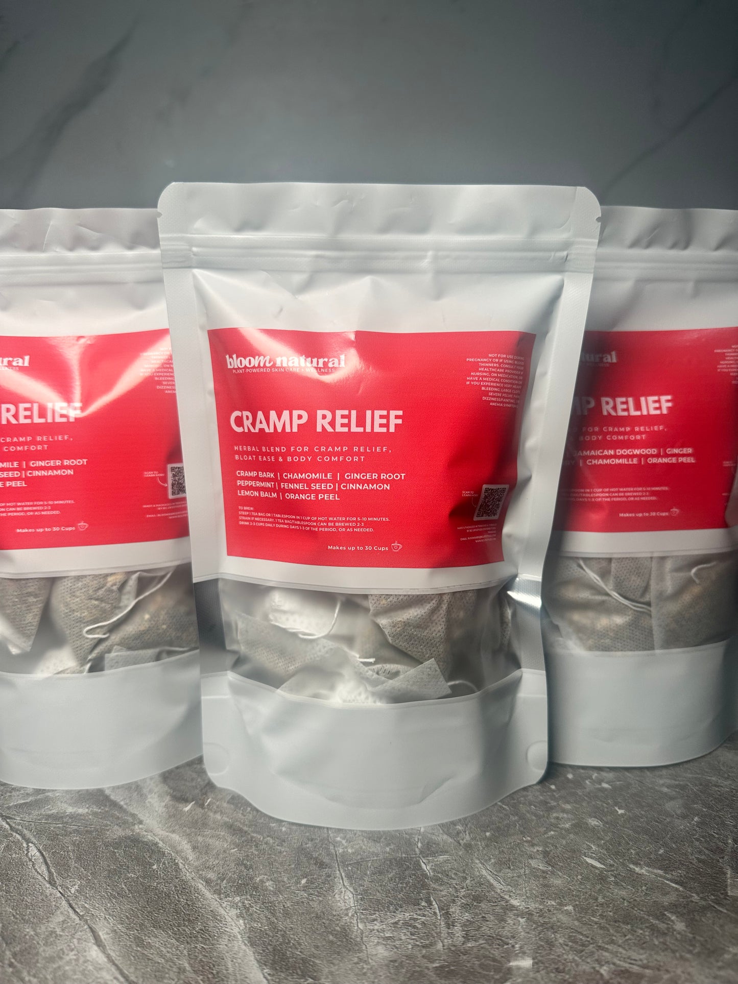 Cramp Relief – Herbal Tea for Period Pain Support, Bloat Ease and Body Comfort