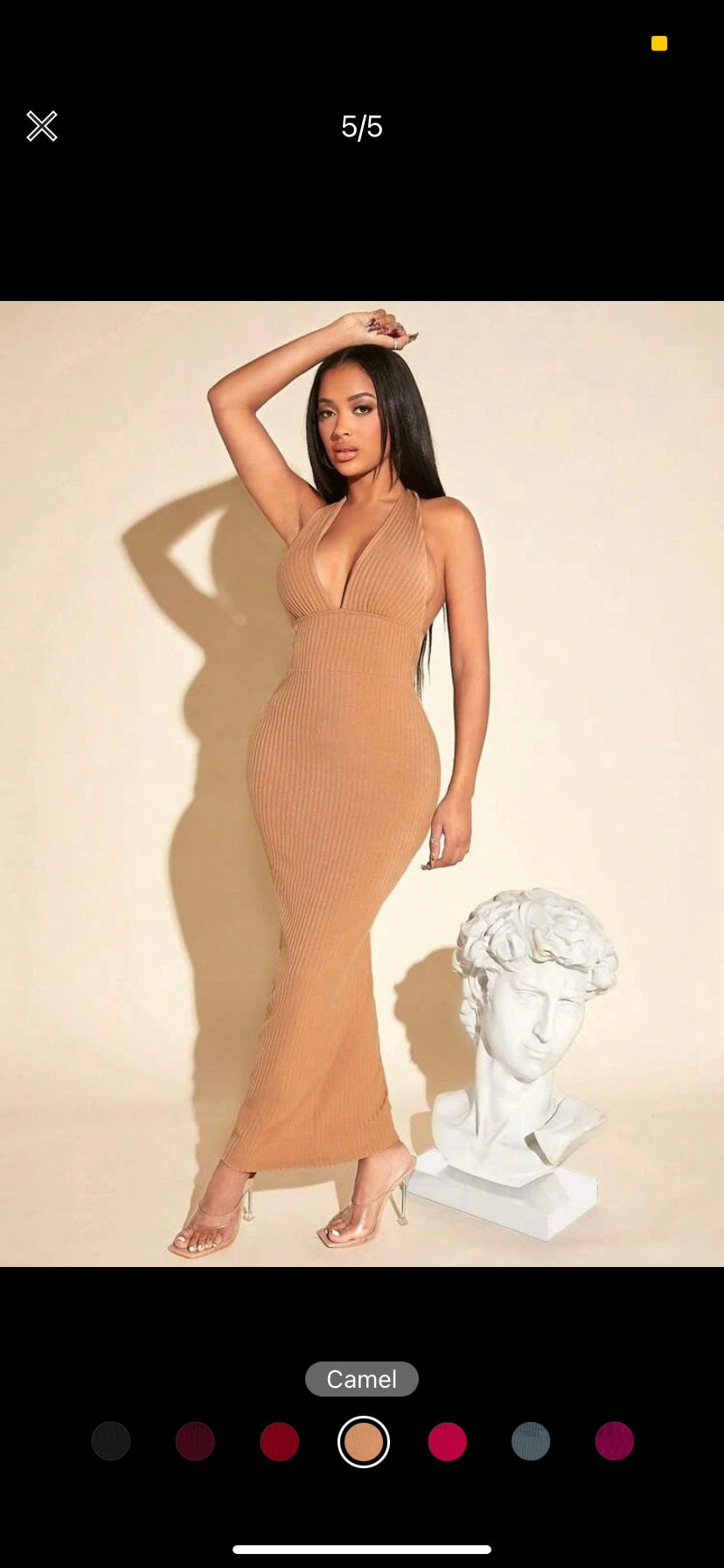 Classy Girl Backless Halter Dress