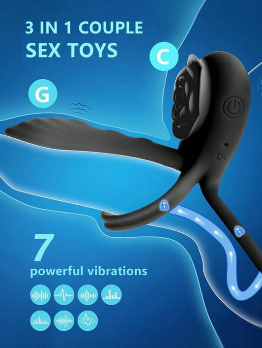 Triple Trouble Penis Ring