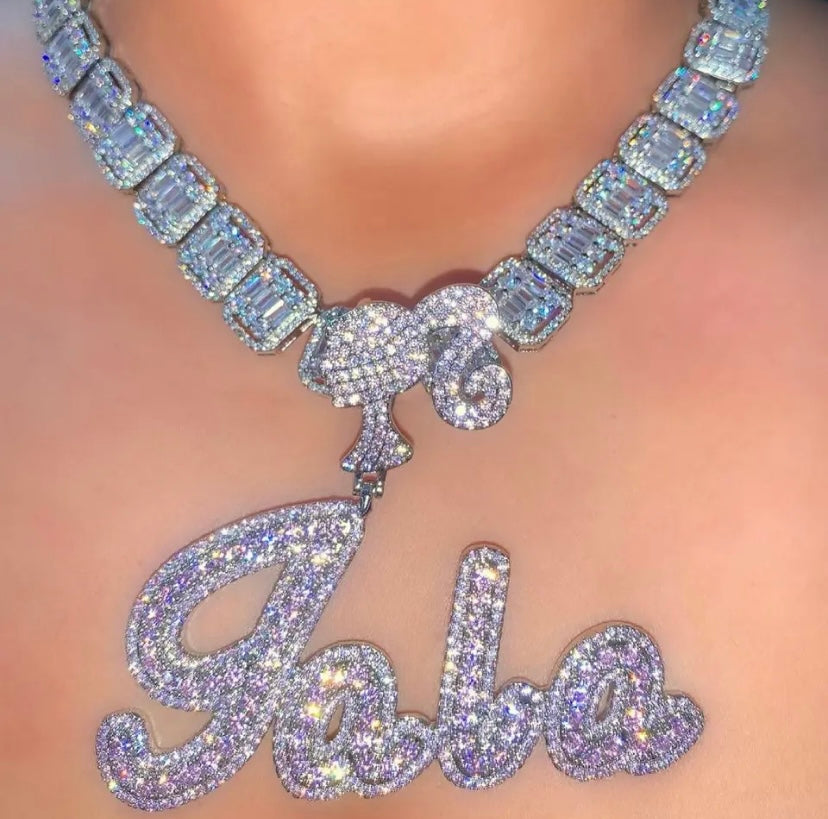 Icyy Barbie Gurl Custom Name Necklace
